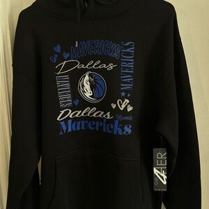 G-111 4her Black Hoodie with Blue Mavericks Design